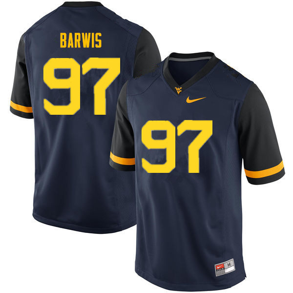 Men #97 Connor Barwis West Virginia Mountaineers College Football Jerseys Sale-Navy - Click Image to Close